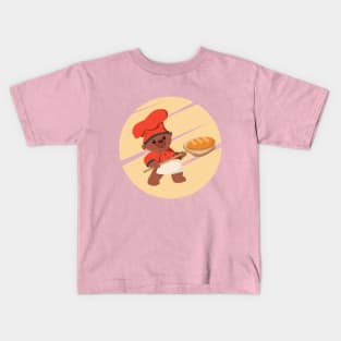 Cute Bear Baking bread Kids T-Shirt